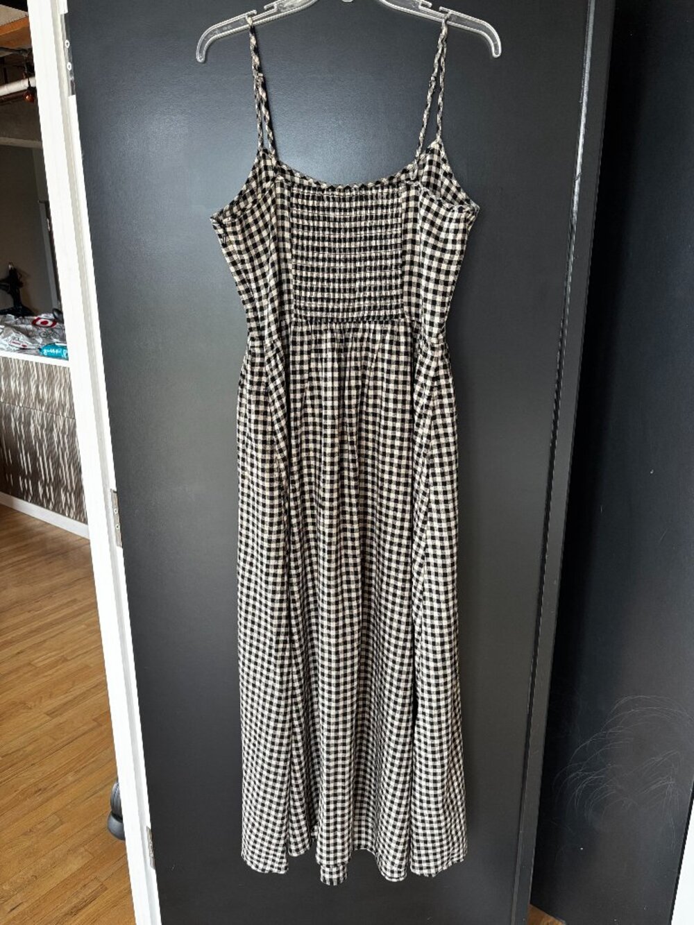 Gap Linen Gingham Midi Dress - Picture 2 of 6